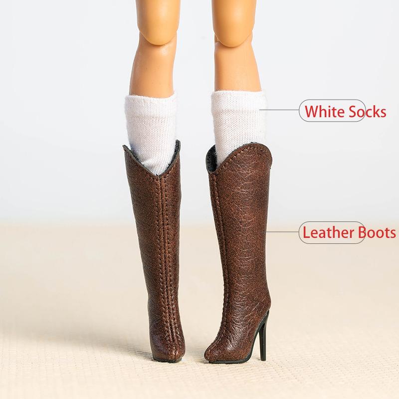 Supermodel Xianxian Toy Doll Shoes Handmade Boots Suede Knee-High Boots Fashion 1/6 Doll Shoes Toy Accessories For Fr2 30Cm Doll