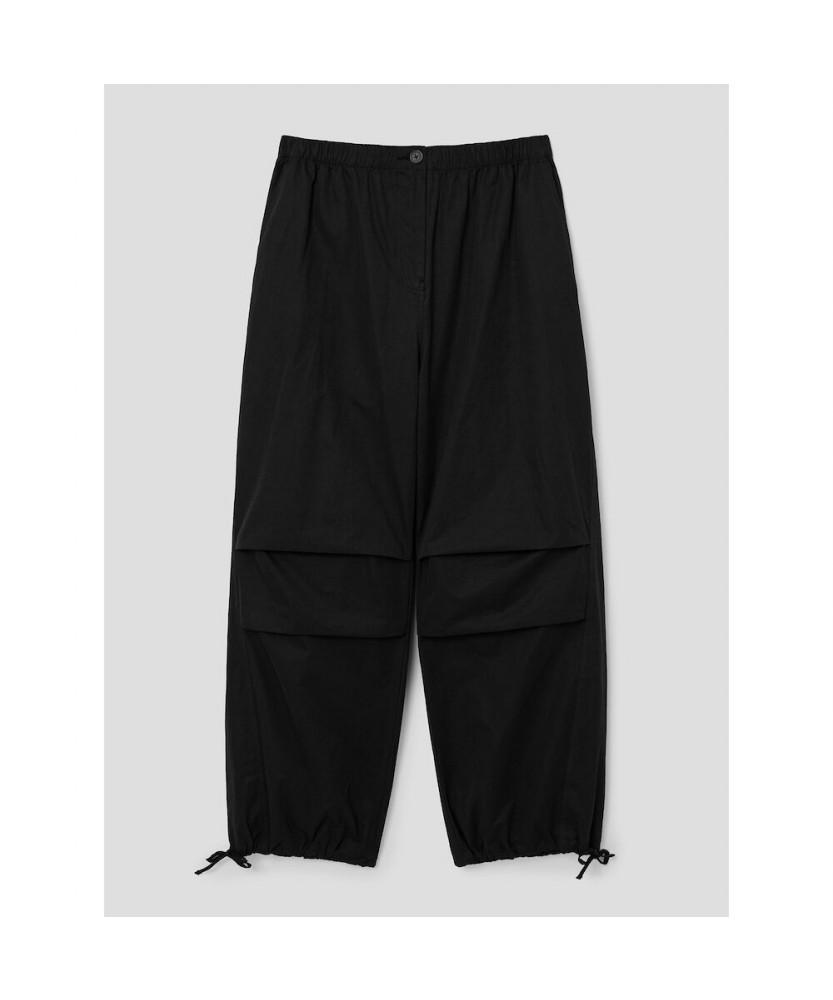8SECONDS Cotton Blend Peach Elastic Waist Pants Black