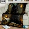 1PC Custom Name Magic Cat Adventure outdooor Flannel blankets Throw Blanket All-Season Throw Gift Bedspread for Couch, Bed, Camping Holiday Birthday g