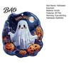 Durable Double Sided Printed Charms Halloween Ghost Keychain, Spooky Pumpkin Keyring Pendant, Unique Hanging Decorations Cute Heart Bag Charm