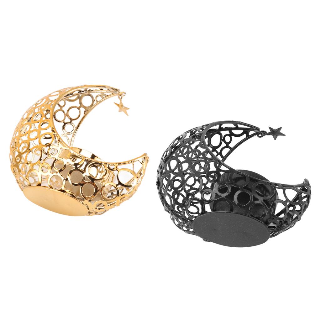 Romantický měsíční svícen Železný dutý svícen na svatby Vánoční dekorace Jídelní Káva