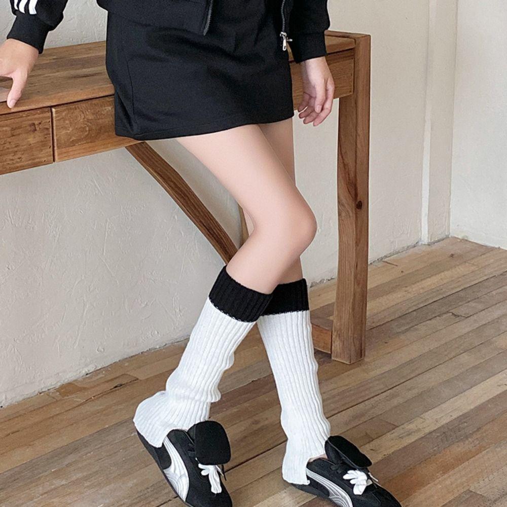 Knitted Leg Warmers Breathable Foot Cover Sweet Long Socks  Autumn Winter