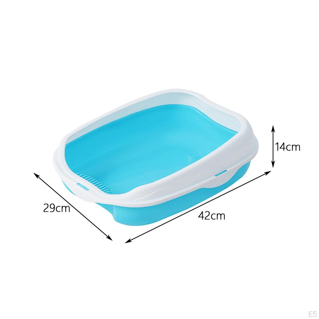 Cat Toilet Open Top Pet Litter Tray Kitten Pan for Small Pets Rabbit