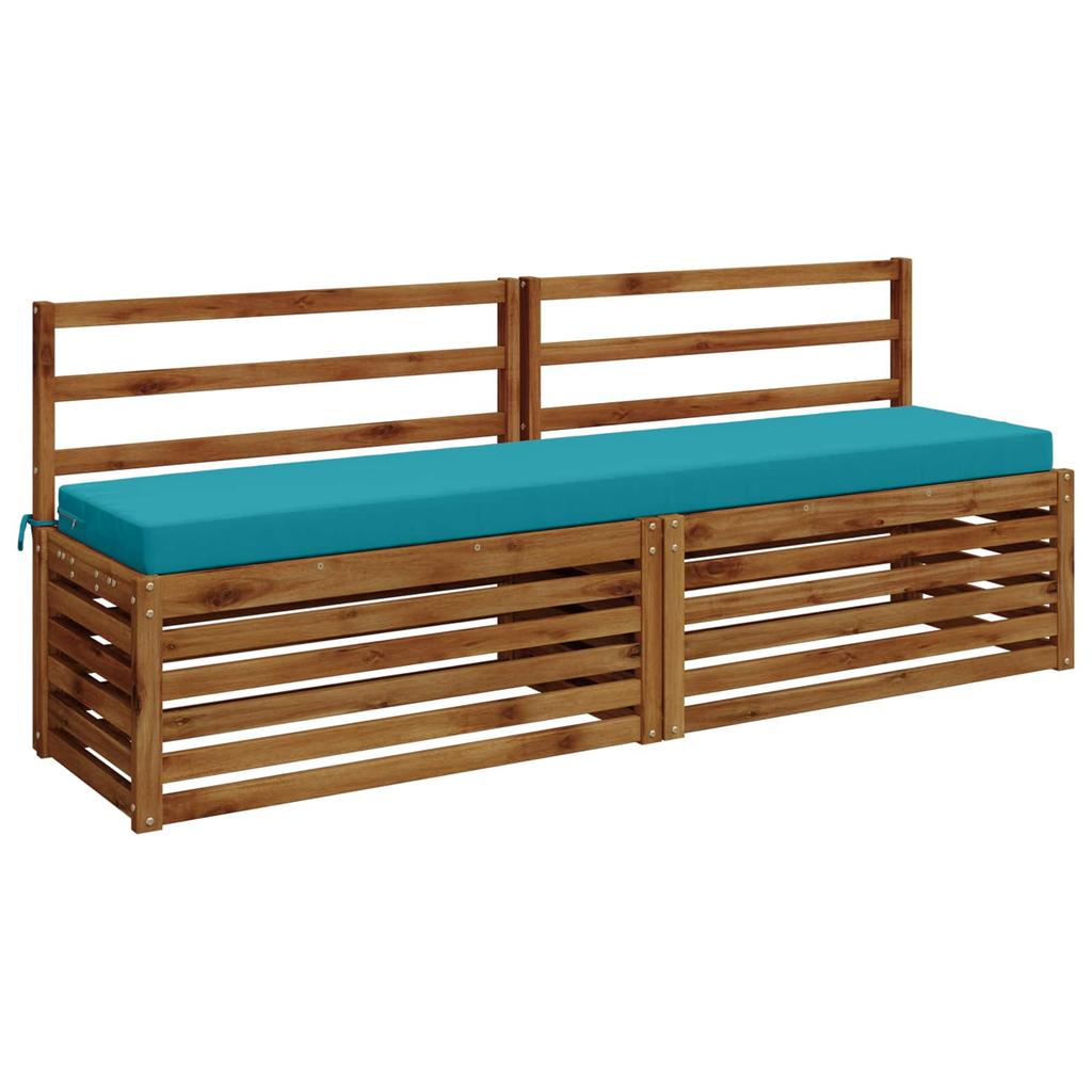 2 piece Bench Cushions SOEST 2 pcs. 100percent Polyester Turquoise