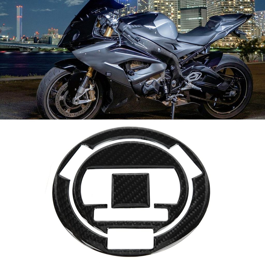 Carbon Fiber Fuel Tank Cap Sticker Decal for R1200GS F800GS S1000R F650GS - Motorcycle Tank Protector