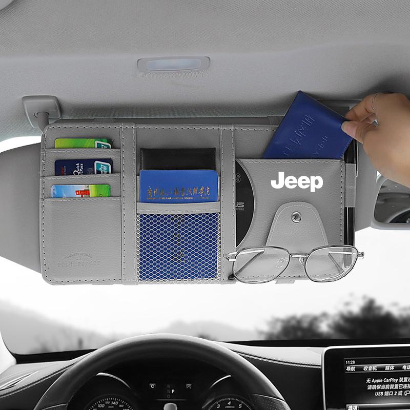 Parasole Auto Tipo Punto Borsa Portaoggetti Multifunzione Accessori Auto Per Jeep Renegade Wrangler JK Grand Cherokee XJ Willys Compass Command Patriot