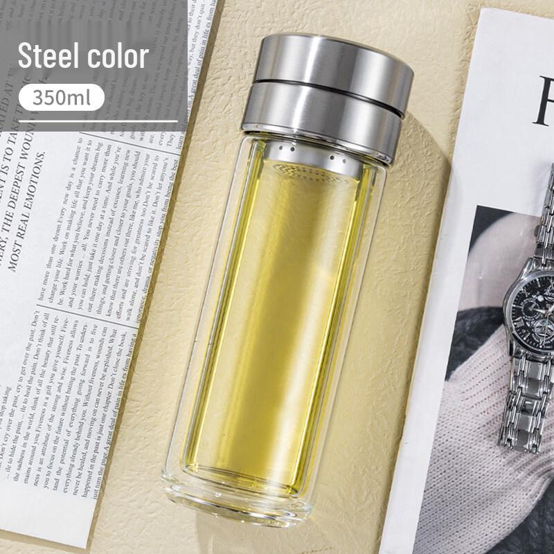 Xihe Double-Layer Glass Tea Infuser Mug