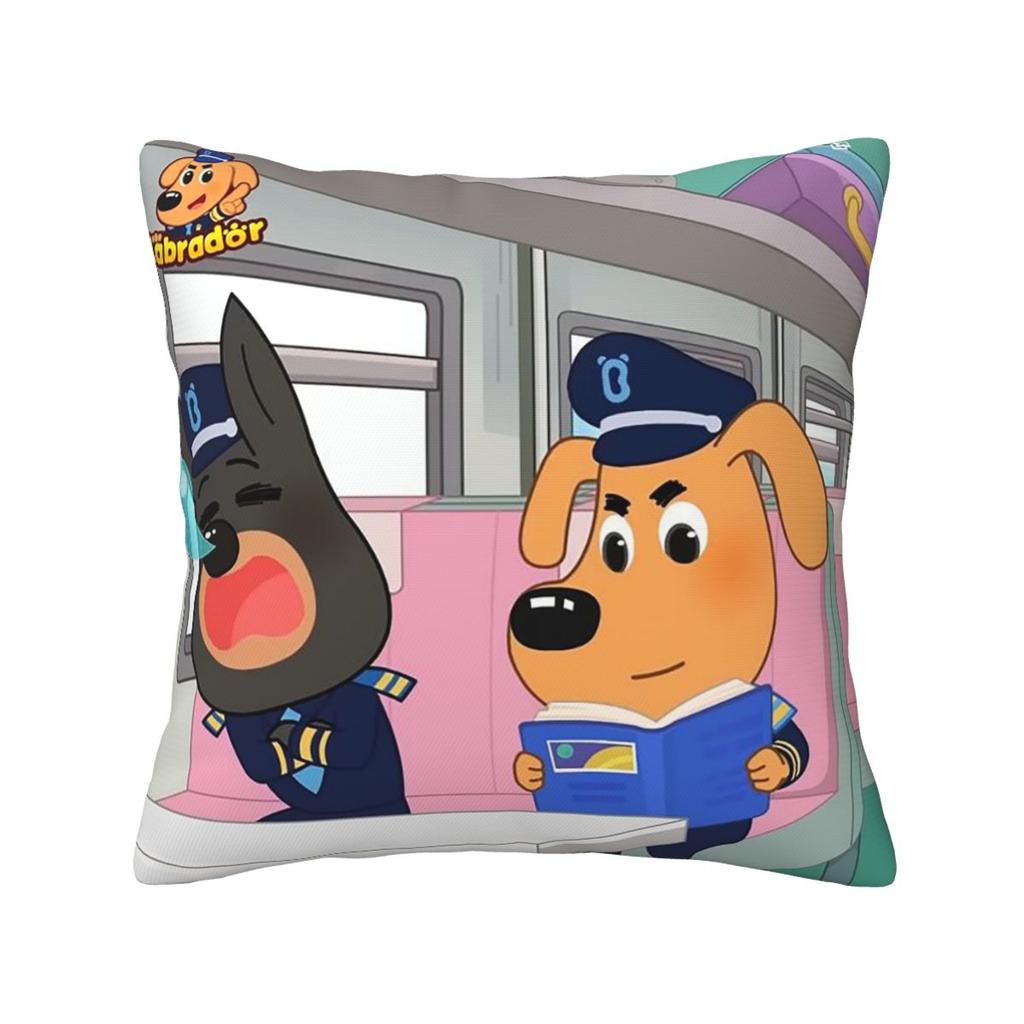Sheriff Labrador Square Pillowcase Pillow Cover Cushion Zip Decorative Comfort Throw Pillow for Home Bedroom