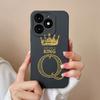For Tecno Itel A70 Case Luxury Crown Letter Pattern Liquid Silicone Back Cover For ItelA70 A 70 New Design Advanced Sense Shell