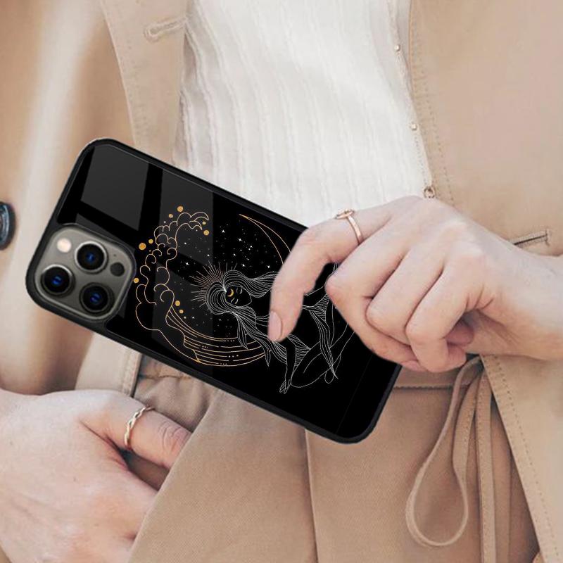 Fortune Telling Moon Stars Hands Art Magnetic Phone Case For APPLE iPhone 17 Air 16 14 13 12 Pro Max 15 Plus With MagSafe Cover