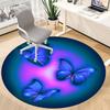 1pc Butterfly Blue Design Carpet for Office Non-Slip, Round Carpet, Soft & Comfortable, Carpet for Office, Lightweight Round Floor Mat yy251226079