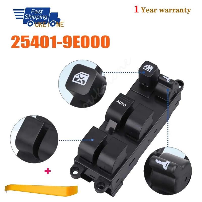 25401-9E000 For Nissan Altima Sentra Xterra 1999-2004 Front Left Master Driver Side Electric Power Lifter Window Switch Button