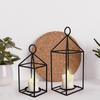 Ornamente de lumânare din fier, artă, meșteșuguri, decorative, design cușcă, ambianță, suport pentru lumânări, culoare solidă unică, decor pentru curte și grădină