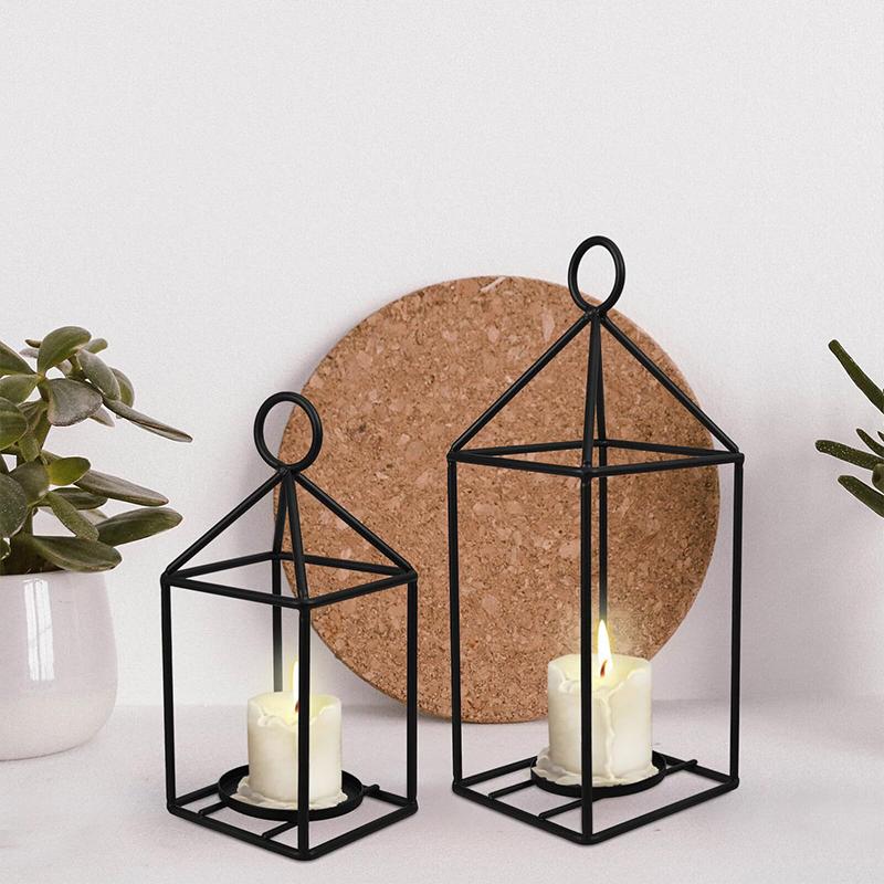 Železná umělecká klec Design Ambient Řemesla Ozdoby Svícen Dekorativní Jednobarevný Zahradní Nádvoří Svícen Unikátní Dekorace