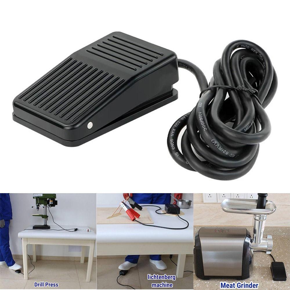 Nonslip Foot Pedal Switch Plastic Momentary Pedal Electrical Equipment Foot Switch  Power Tools