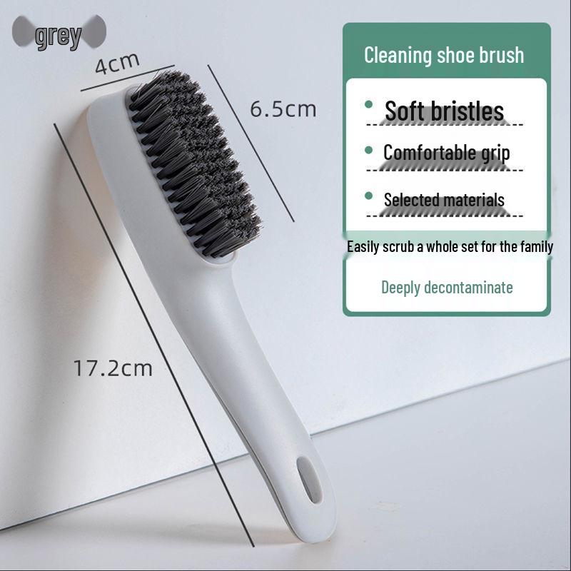 Nordic Style Soft Bristle Shoe and Laundry Brush with Long Handle - Gentle Cleaning for Shoes and Clothes