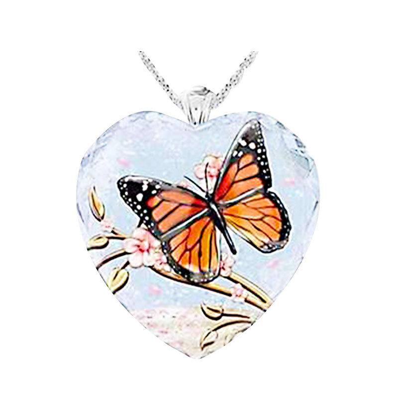 Yunjin wish creative flower butterfly bird necklace crystal necklace series