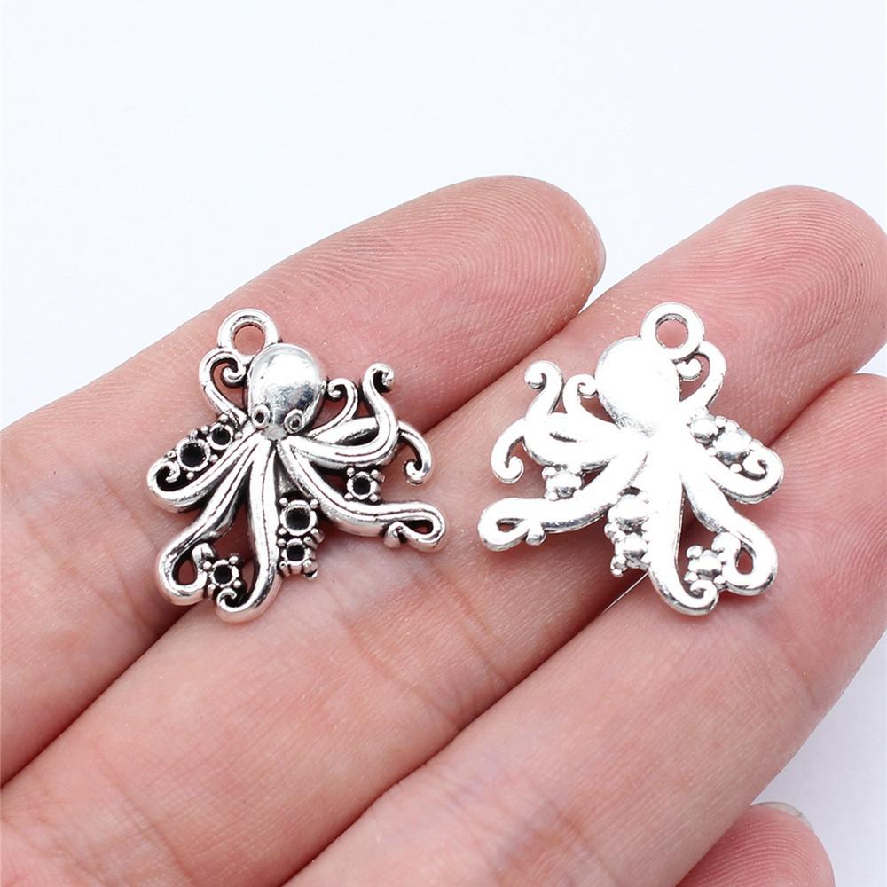 Octopus Seahorse Crab Shrimp Marine Life Charm Antique Bronze Zinc Alloy Jewelry Making Supplies Couple Style