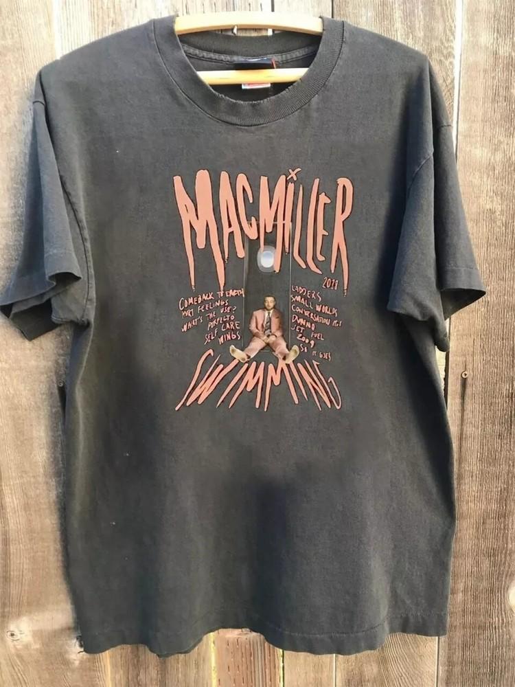 Mac Miller Swimming Rare Design T shirt Charcoal Tee Vtg Men Women S-5XL Unisex T-Shirt S