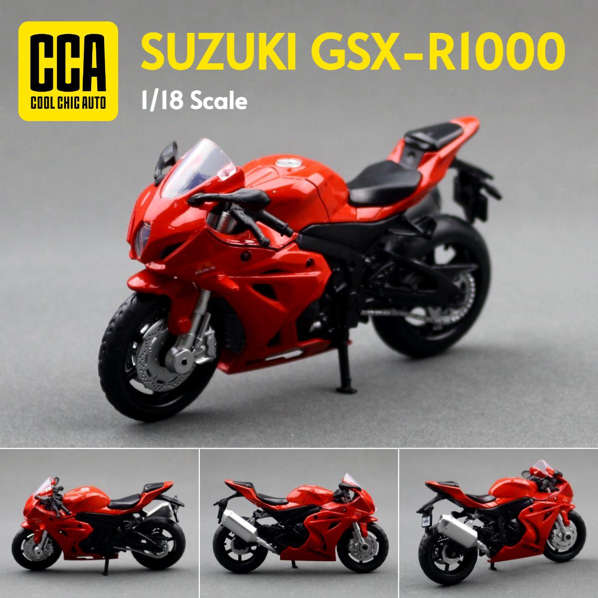 

Кайпо 1:18 Сплавная модель мотоцикла Suzuki GSX-R1000 с амортизатором, игрушка для детей