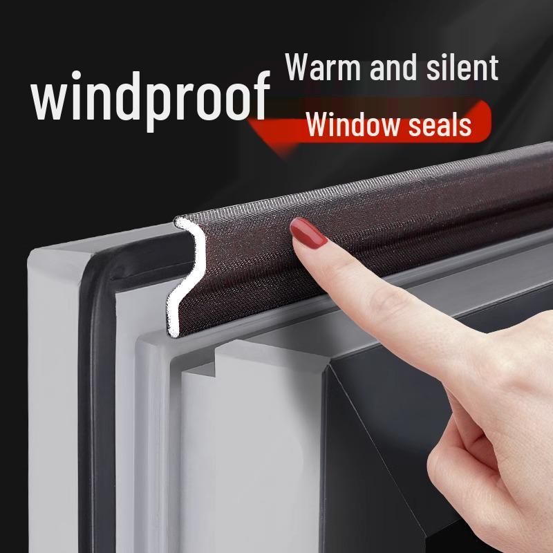 

uPVC Casement Window Sealing Strip: Thermal Break Aluminum Alloy Windproof Gap Filler for Winter Warmth Brown Foam Seal Strip 4m