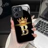 For OPPO A5X 4G 5G CPH2725 Case Fashion Letters Design Hard Tempered Glass Back Covers For OppoA5X A 5X Shockproof Phone Shell