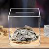 Yousheng Clear Acrylic Money Saving Box Unbreakable Piggy Bank 365 Days Cash Vault Saving Challenge Box Must Break to Open Money Bank to Save 10K