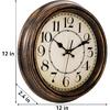 ZENFUN 12'' Round Classic Wall Clock, Battery Operated Quartz Clock Silent Non Ticking Wall Clock, Decorative for Kitchen, Home, Living Room,