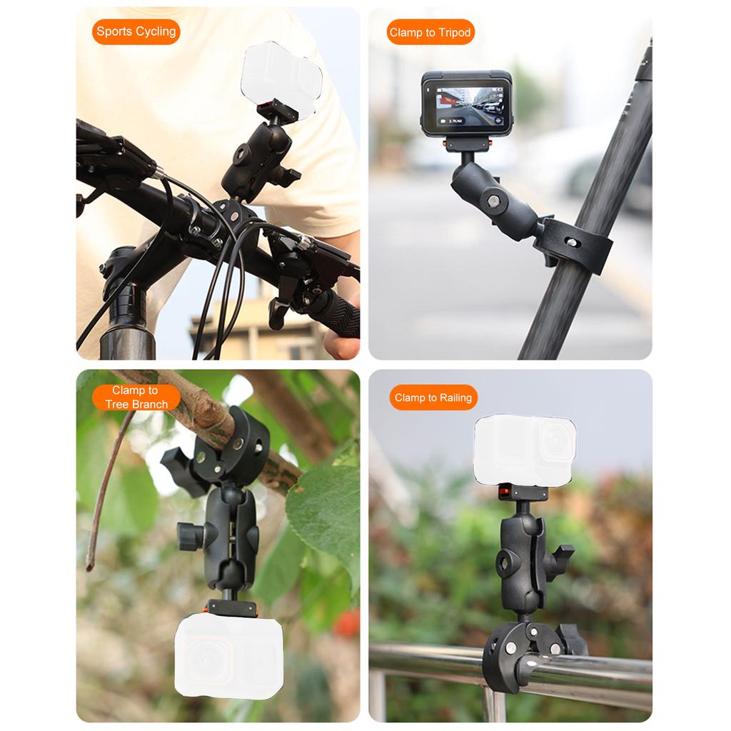 Motorrad-Lenkerklemme mit 360-Grad-Doppelkugelkopf Passend für Insta360 X5 X4 Air für ACE Pro 2 für ACE