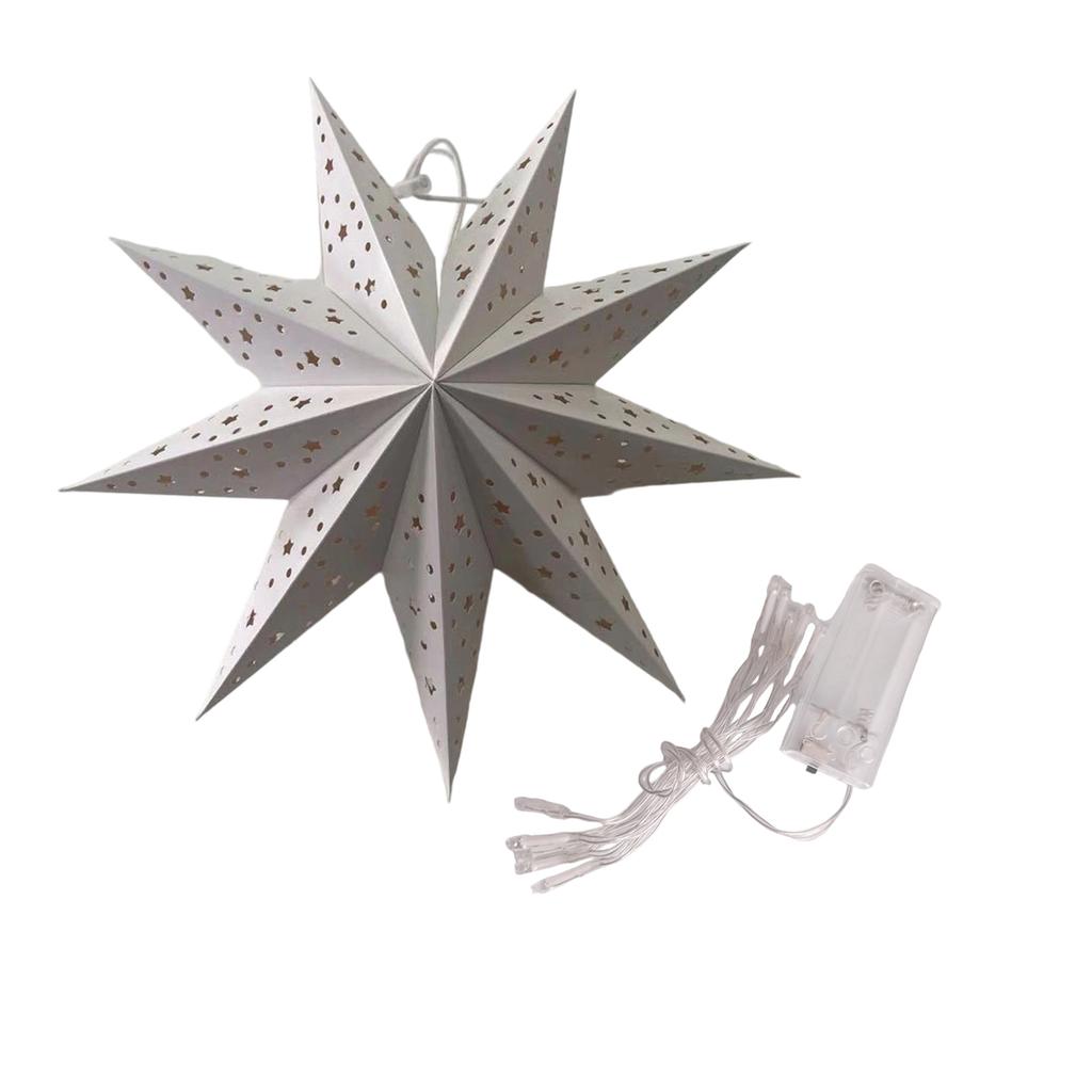 Ne Cornered Paper Star Shaped Lampshade Christmas Hanging Lamp Decoration