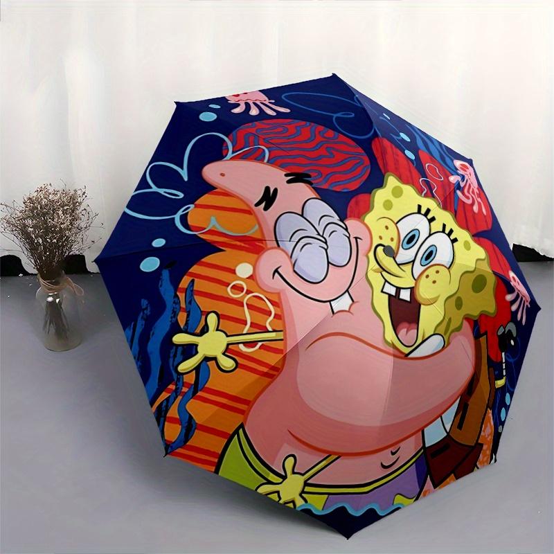 1pc SpongeBob SquarePants and Patrick Star Automatic Open/CloseUmbrella,Compact Umbrella for Men & Women Day Gift.Z091