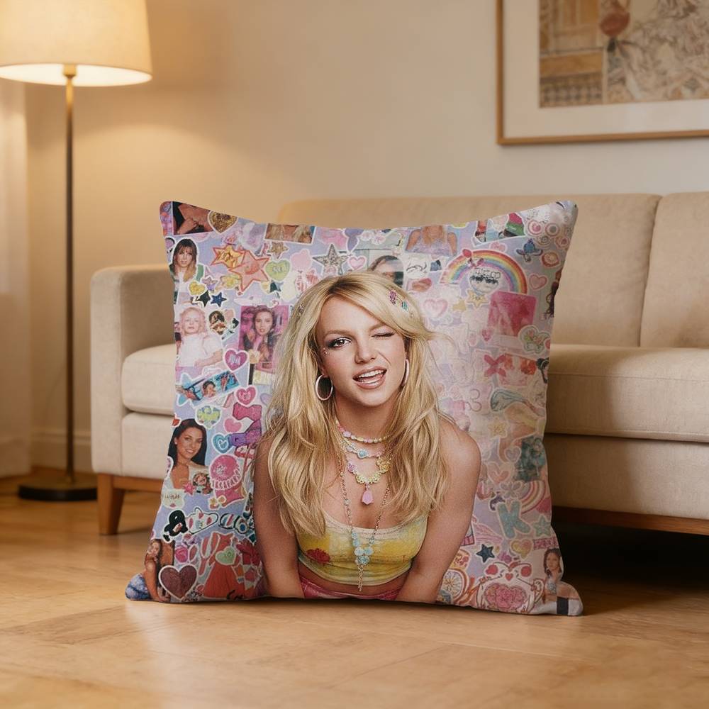 Princess of Pop BBritney Spears Pillow Case Cushion Cover Throw Pillow Case For Car Sofa
