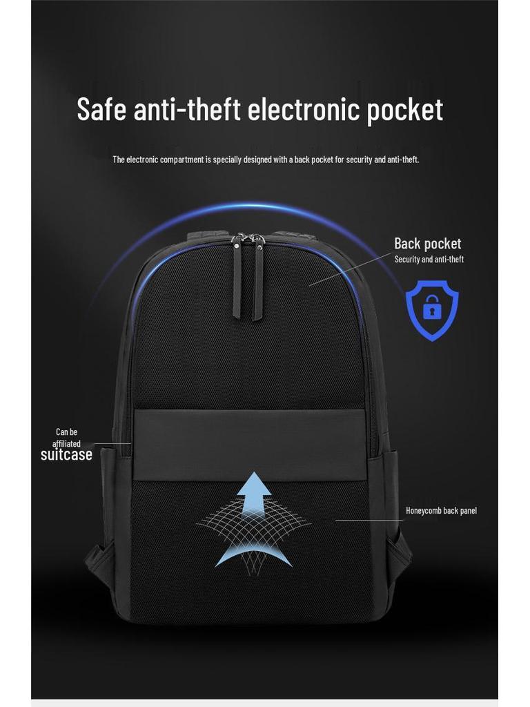 Men's Oxford Cloth Travel & Business Backpack - Lightweight, Large Capacity, Ideal for Commuting, Autumn & Winter Use