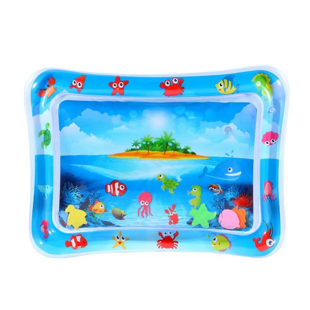 Inflatable Tummy Time Mat Premium Baby Play Mat Inflatable Water Cushion Interactive Baby Gym Baby Toys for Sensory Development