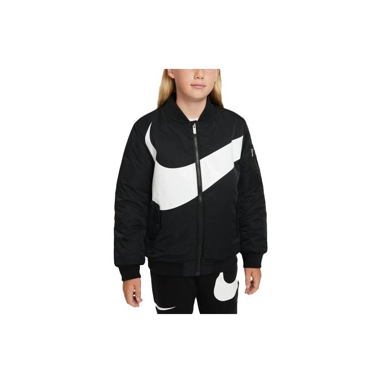 (GS) Nike Kids Large Logo Printing Stay Warm Sports Jacket Boy Black Kids DQ8303-010 M