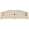 Daybed with Mattress Cream 100x200 Cm Fabric