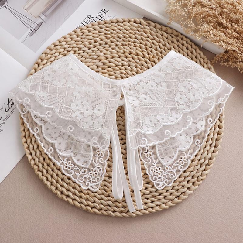 Flower Polyester Neckline Clothing Sewing Supplies Hollow Lace Material Lace Collar Skirt Shawl Wedding Dress Supplies