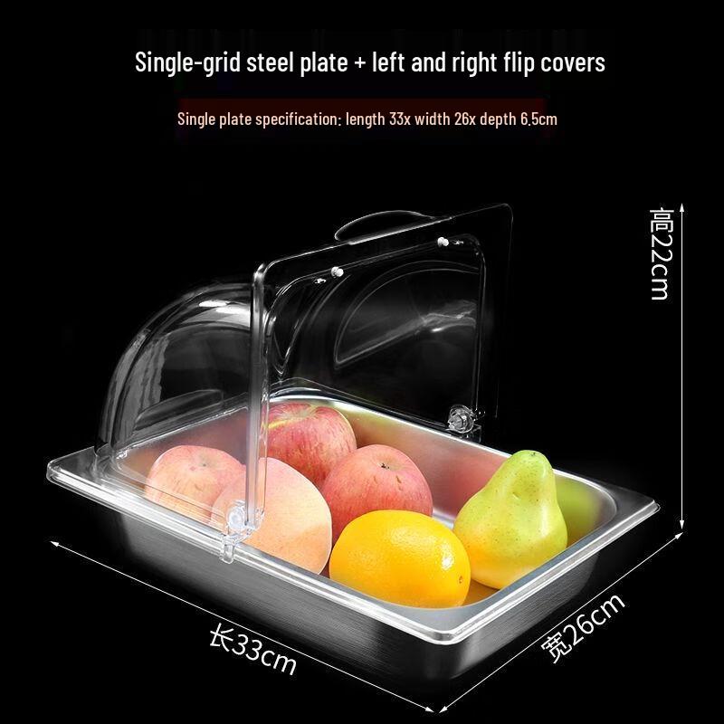 Xuankunpai Stainless Steel Divided Serving Tray with Lid