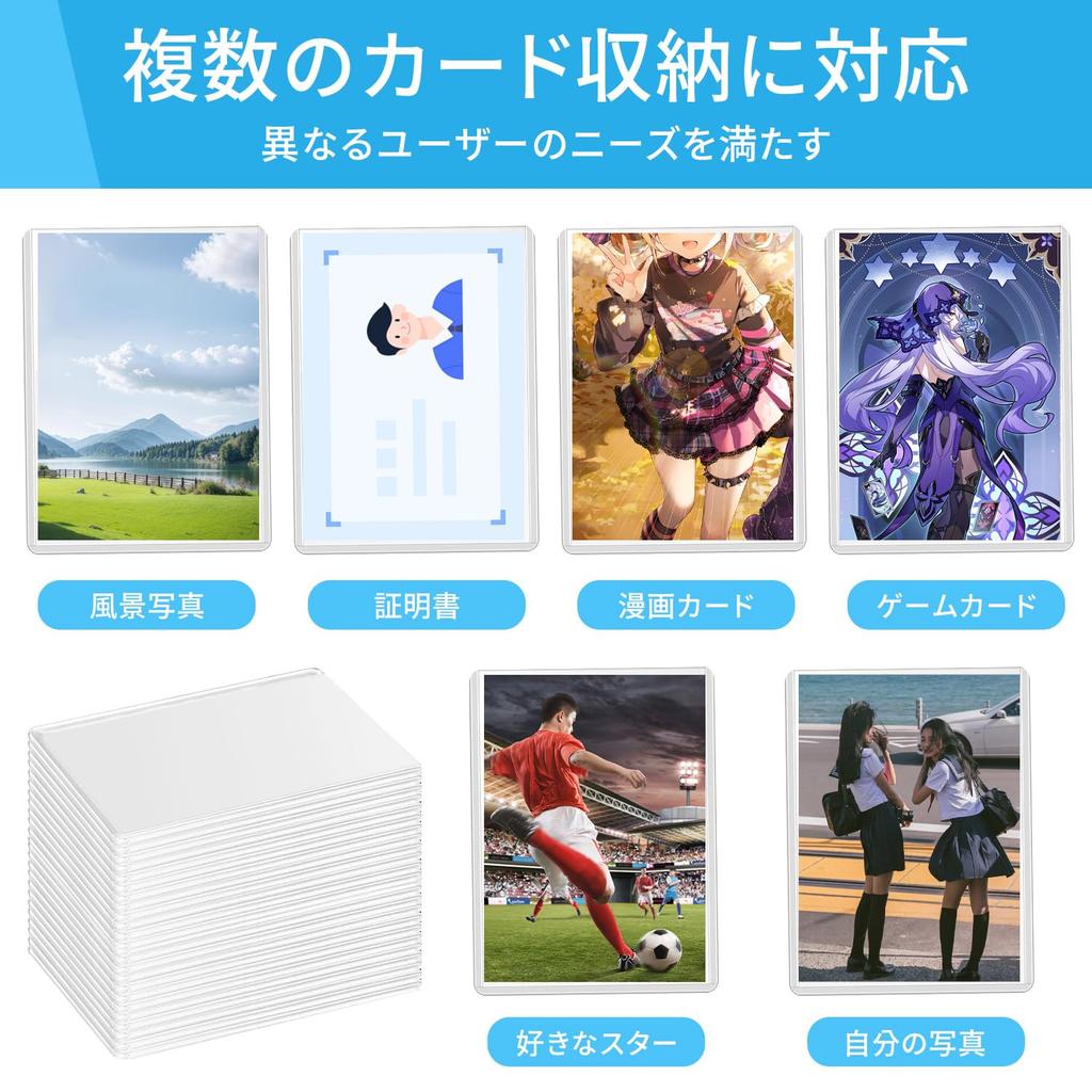 Card Loader Clear PVC Protective Cover for Trading Hard Transparent 30-Piece Case, Side-Opening Cards, Scratch-Resistant, Durable, Material,