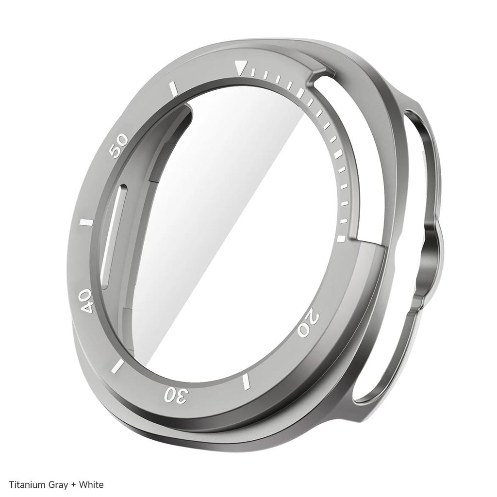 Hülle für Samsung Galaxy Watch 8 Classic Zubehör Panzerglas Displayschutz Bumper Galaxy Watch 8 Classic 46mm PC Hülle