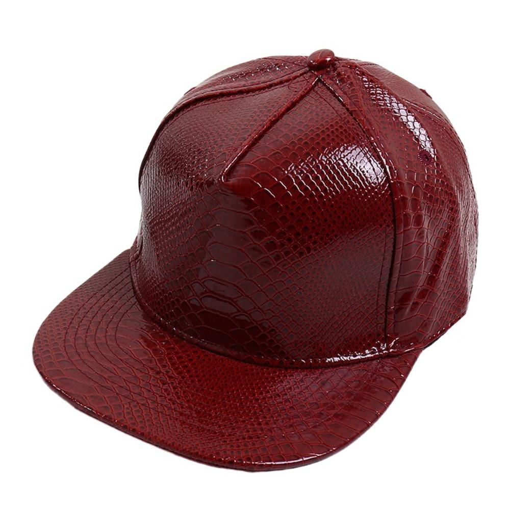 

PU Leather Hip-hop Hat Adjustable Street Dance Hat Fashion Trucker Hat Unisex