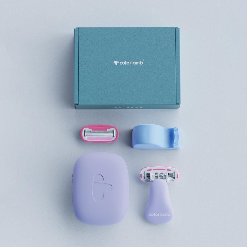 Draagbare Dames Scheermes Set Handmatig Bikini Scheermes Ontharing voor Dames Privé Lichaam Met Huidverzorgingscartridges