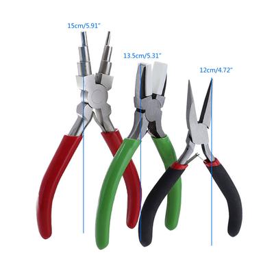 Tool for Jewelry Making Polished Steel for Head 3 Pieces Jewelry Pliers