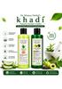 Khadi Natural Herbal Amla Bhringraj Shampoo e Alovera Balsamo Combo Capelli Secchi e Crespi - Controlla la Caduta dei Capelli Senza Parabeni e SLS Per la Crescita dei Capelli