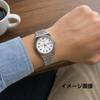 Used SEIKO Men's Watch Quartz Day-Date New Battery Working 457