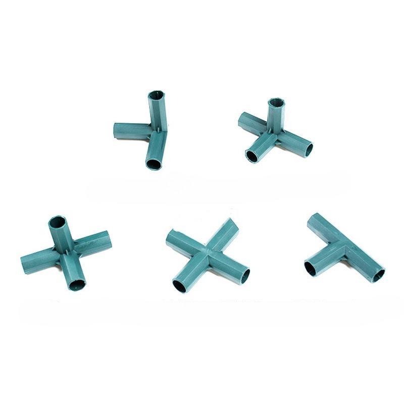 1/2/4PCS Gardening Plant Stakes Plastic Edging Corner Connection Accessories Greenhouse Plant Frame Connectors