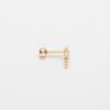 Lunne 14K Cross Cue Piercing (14K Gold) (Bar Thickness 1Mm) #Pib14