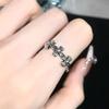 Dark Retro Cross Open Ring Female Style Niche Design Ring Simple Fashion Personalized Index Finger Ring