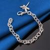 925 Sterling Silver 8-inch Exquisite Dragonfly Bracelet, Women's Fashion Wedding Party Accessories, Jewelry
