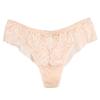 Sultry Lace Hollow Thong with Floral Design – Women's Half-Wrapped Bikini Briefs